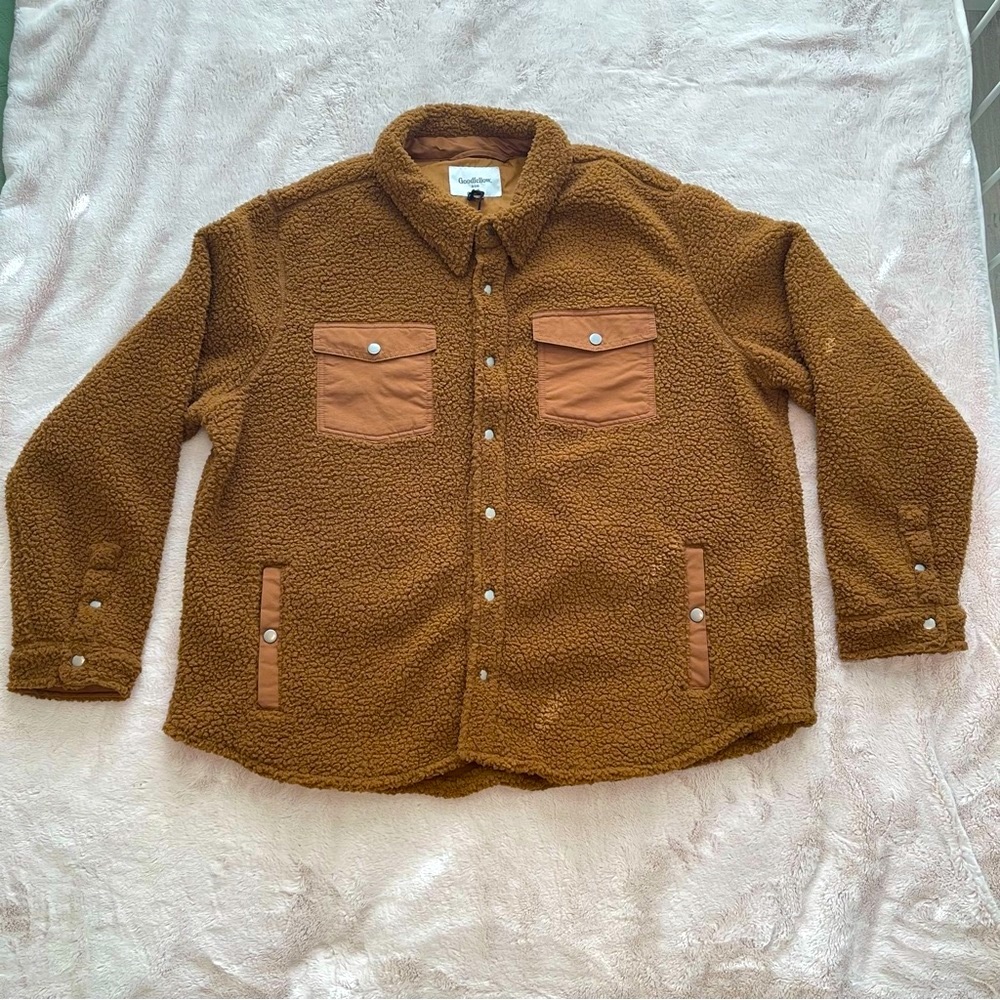 Brown Sherpa Shacket size XXL